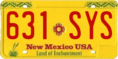 NM license plate 631SYS