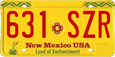 NM license plate 631SZR