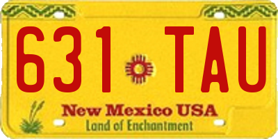 NM license plate 631TAU