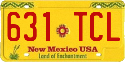 NM license plate 631TCL