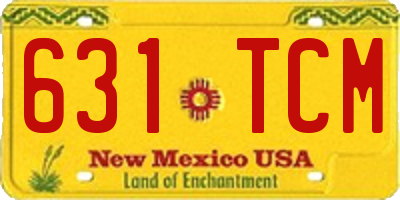 NM license plate 631TCM
