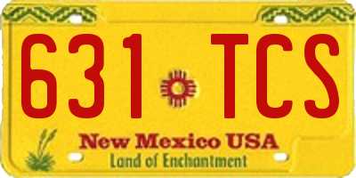 NM license plate 631TCS