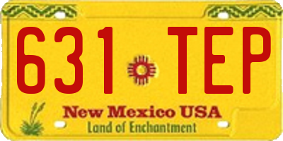 NM license plate 631TEP