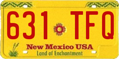 NM license plate 631TFQ