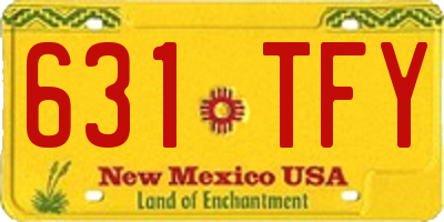NM license plate 631TFY