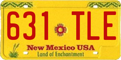 NM license plate 631TLE