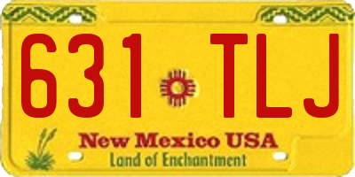 NM license plate 631TLJ