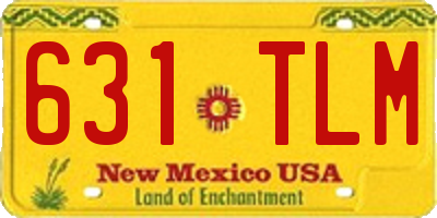 NM license plate 631TLM