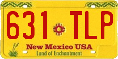 NM license plate 631TLP