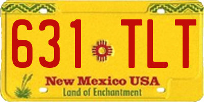 NM license plate 631TLT