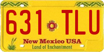 NM license plate 631TLU