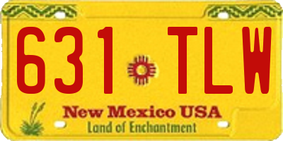 NM license plate 631TLW