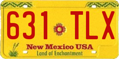NM license plate 631TLX