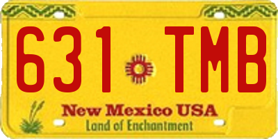NM license plate 631TMB
