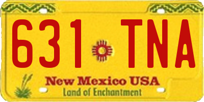 NM license plate 631TNA