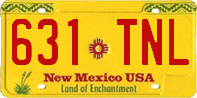 NM license plate 631TNL