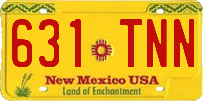 NM license plate 631TNN