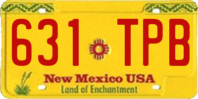 NM license plate 631TPB