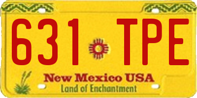 NM license plate 631TPE