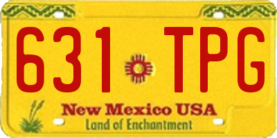 NM license plate 631TPG