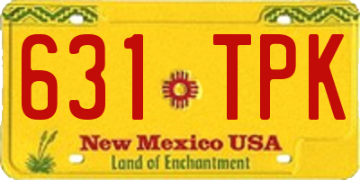NM license plate 631TPK