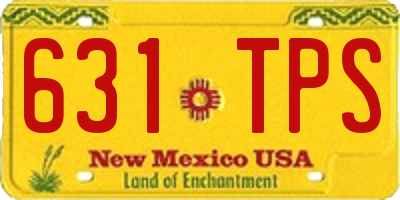 NM license plate 631TPS
