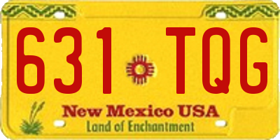 NM license plate 631TQG