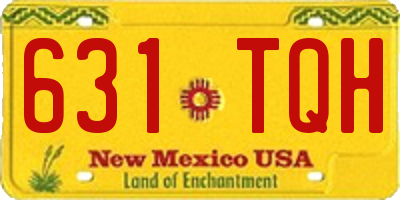 NM license plate 631TQH