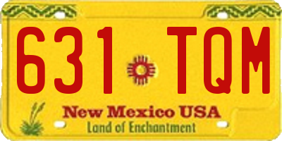 NM license plate 631TQM