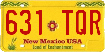 NM license plate 631TQR