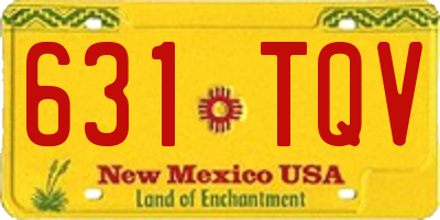 NM license plate 631TQV