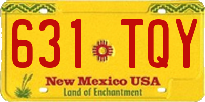 NM license plate 631TQY