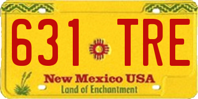 NM license plate 631TRE