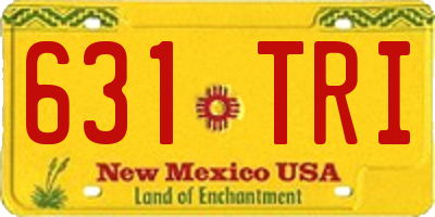 NM license plate 631TRI