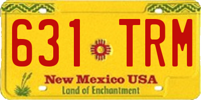 NM license plate 631TRM