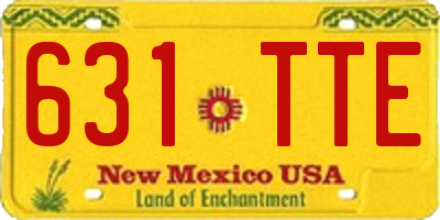 NM license plate 631TTE