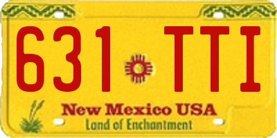 NM license plate 631TTI