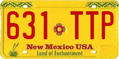 NM license plate 631TTP