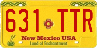 NM license plate 631TTR