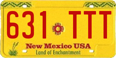 NM license plate 631TTT