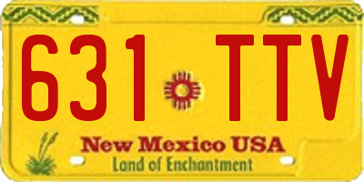 NM license plate 631TTV