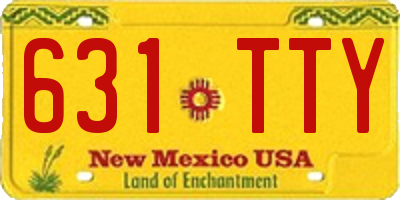 NM license plate 631TTY