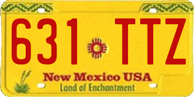 NM license plate 631TTZ
