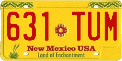 NM license plate 631TUM