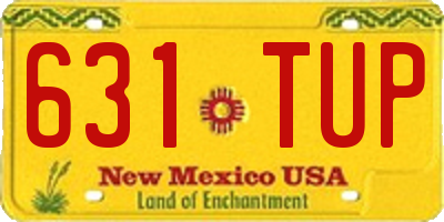 NM license plate 631TUP