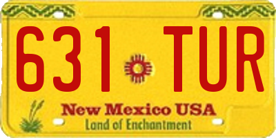 NM license plate 631TUR