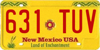 NM license plate 631TUV
