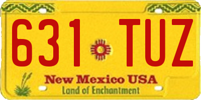 NM license plate 631TUZ