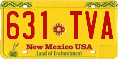 NM license plate 631TVA