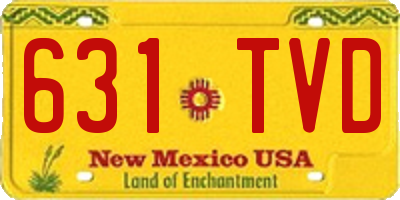 NM license plate 631TVD
